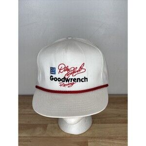 Vintage Dale Earnhardt GM Goodwrench Hat Snapback White Rope Made USA 90s Race